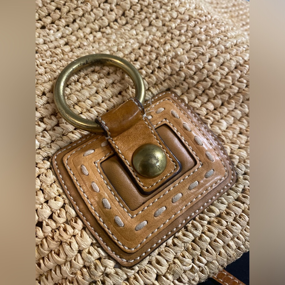 Coach Bleeker Millie Straw Hobo Tote Shoulder Bag F13374 Summer Vacation Resort - Picture 14 of 14